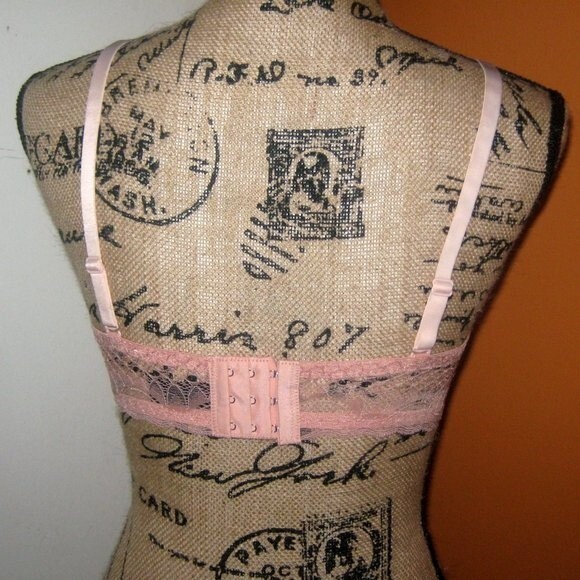 Youmita 34B Muted Clay 2tone geo lace bra w/underwire NWT - Picture 3 of 8